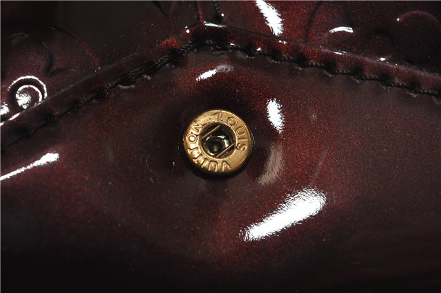 Auth Louis Vuitton Vernis Rose Wood Avenue Shoulder Bag Wine Red M93510 LV 0109E