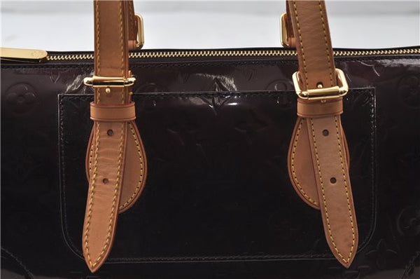 Auth Louis Vuitton Vernis Rose Wood Avenue Shoulder Bag Wine Red M93510 LV 0109E