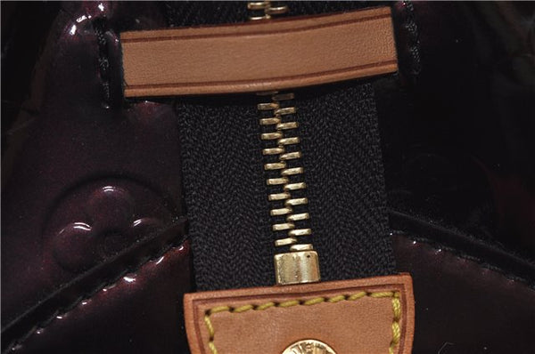 Auth Louis Vuitton Vernis Rose Wood Avenue Shoulder Bag Wine Red M93510 LV 0109E