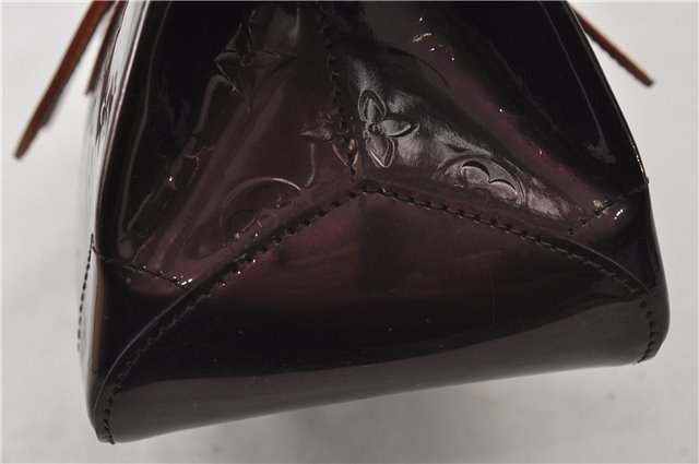 Auth Louis Vuitton Vernis Rose Wood Avenue Shoulder Bag Wine Red M93510 LV 0109E