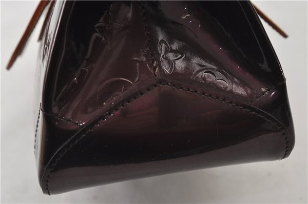 Auth Louis Vuitton Vernis Rose Wood Avenue Shoulder Bag Wine Red M93510 LV 0109E