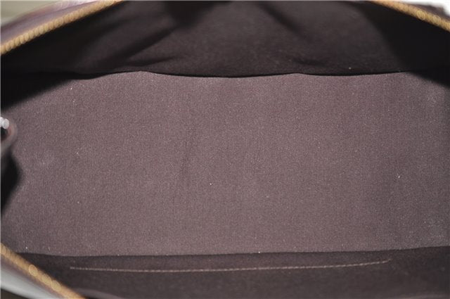 Auth Louis Vuitton Vernis Rose Wood Avenue Shoulder Bag Wine Red M93510 LV 0109E