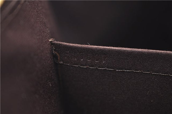 Auth Louis Vuitton Vernis Rose Wood Avenue Shoulder Bag Wine Red M93510 LV 0109E