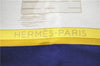 Authentic HERMES Carre 90 Scarf "LES PONTS DE PARIS" Silk Navy 0110D