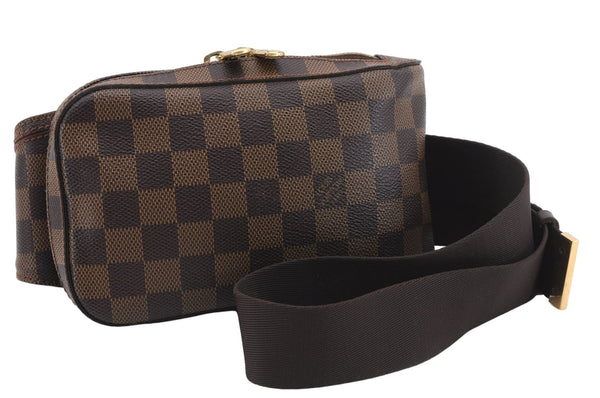 Authentic Louis Vuitton Damier Geronimos Waist Body Bag Purse N51994 LV 0110E