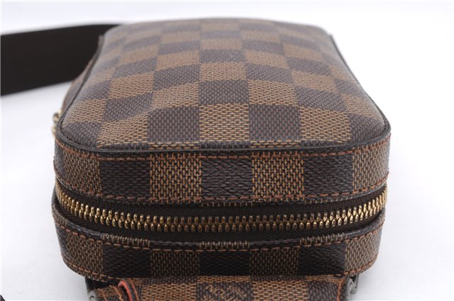 Authentic Louis Vuitton Damier Geronimos Waist Body Bag Purse N51994 LV 0110E