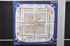 Auth HERMES Petit Carre 40 Scarf Handkerchief "CANNES&POMMEAUX" Silk Blue 0111D