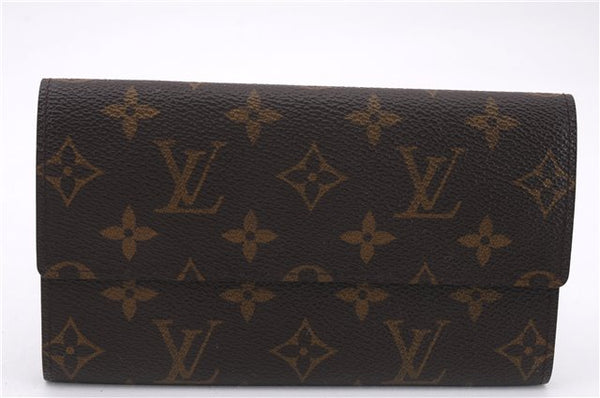 Authentic Louis Vuitton Monogram Porte Yen 3 Cartes Credit M61818 Wallet 0111F