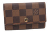 Authentic Louis Vuitton Damier Multicles 6 Key Case Holder N62630 LV 0112F