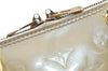 Authentic Louis Vuitton Vernis Alma GM Hand Bag Beige M91450 LV 0113C