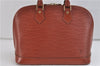 Authentic Louis Vuitton Epi Alma PM Hand Bag Brown M52143 LV 0114D