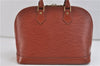 Authentic Louis Vuitton Epi Alma PM Hand Bag Brown M52143 LV 0114D