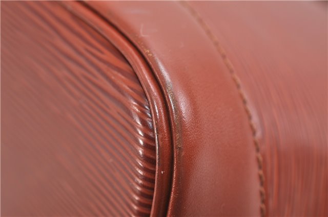 Authentic Louis Vuitton Epi Alma PM Hand Bag Brown M52143 LV 0114D