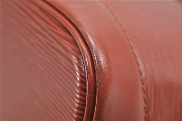 Authentic Louis Vuitton Epi Alma PM Hand Bag Brown M52143 LV 0114D