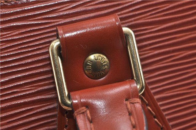 Authentic Louis Vuitton Epi Alma PM Hand Bag Brown M52143 LV 0114D