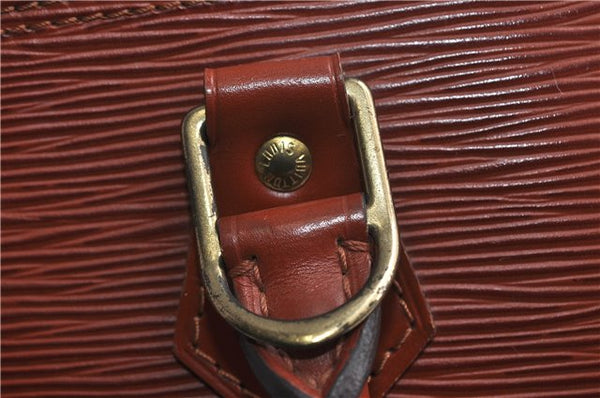 Authentic Louis Vuitton Epi Alma PM Hand Bag Brown M52143 LV 0114D