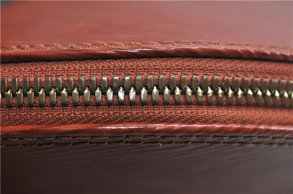 Authentic Louis Vuitton Epi Alma PM Hand Bag Brown M52143 LV 0114D