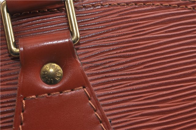 Authentic Louis Vuitton Epi Alma PM Hand Bag Brown M52143 LV 0114D