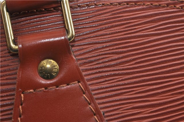 Authentic Louis Vuitton Epi Alma PM Hand Bag Brown M52143 LV 0114D