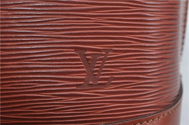 Authentic Louis Vuitton Epi Alma PM Hand Bag Brown M52143 LV 0114D