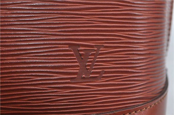 Authentic Louis Vuitton Epi Alma PM Hand Bag Brown M52143 LV 0114D