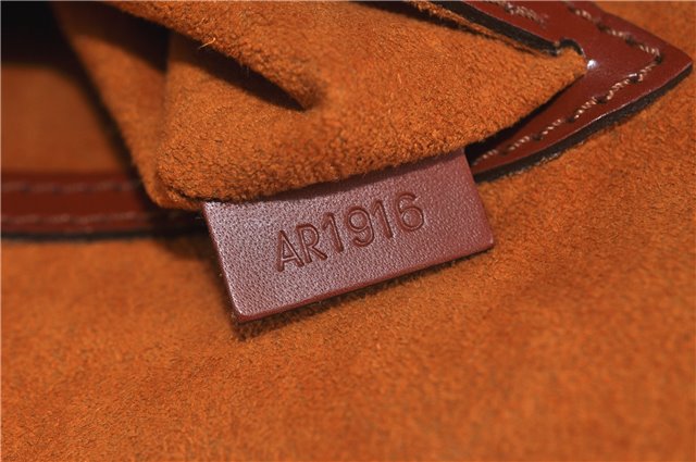 Authentic Louis Vuitton Epi Alma PM Hand Bag Brown M52143 LV 0114D