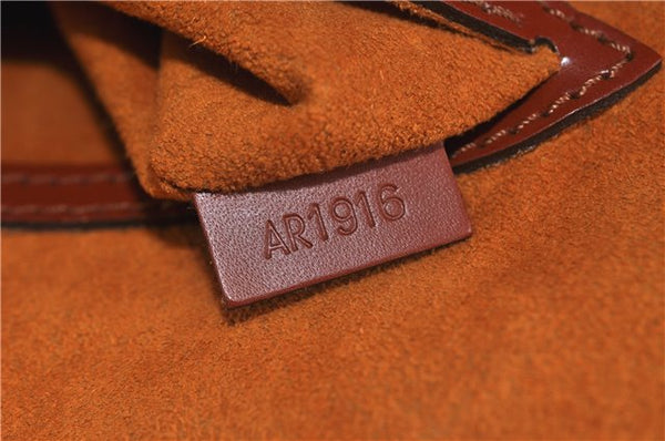 Authentic Louis Vuitton Epi Alma PM Hand Bag Brown M52143 LV 0114D