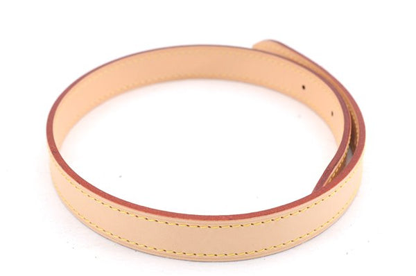 Authentic Louis Vuitton Leather Shoulder Strap 24.8" Beige LV Box 0114E