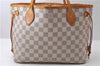 Authentic Louis Vuitton Damier Azur Neverfull PM Tote Bag N51110 LV 0115D