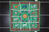 Authentic HERMES Carre 90 Scarf "Couvertures et tenues de Jour" Silk Green 0115F