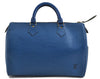 Authentic Louis Vuitton Epi Speedy 30 Hand Bag Purse Blue M43005 LV 0116D