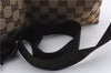 Authentic GUCCI Vintage Waist Body Bag Purse GG Canvas Leather 28566 Brown 0117E