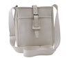 Authentic BURBERRY Vintage Leather Shoulder Cross Body Bag Purse White 0119E