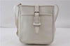 Authentic BURBERRY Vintage Leather Shoulder Cross Body Bag Purse White 0119E