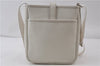 Authentic BURBERRY Vintage Leather Shoulder Cross Body Bag Purse White 0119E