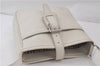 Authentic BURBERRY Vintage Leather Shoulder Cross Body Bag Purse White 0119E