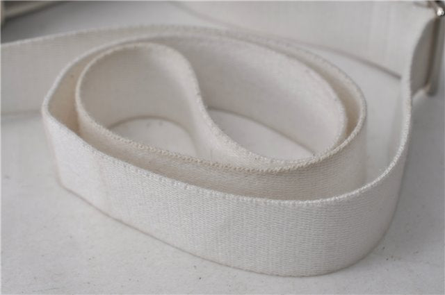 Authentic BURBERRY Vintage Leather Shoulder Cross Body Bag Purse White 0119E