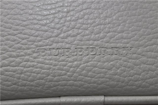 Authentic BURBERRY Vintage Leather Shoulder Cross Body Bag Purse White 0119E