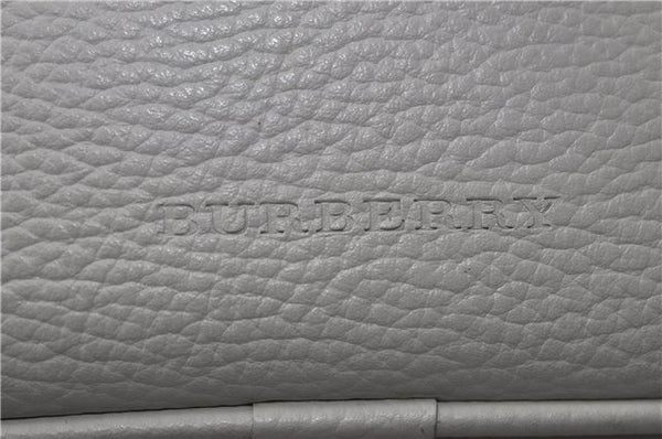 Authentic BURBERRY Vintage Leather Shoulder Cross Body Bag Purse White 0119E