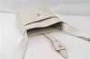 Authentic BURBERRY Vintage Leather Shoulder Cross Body Bag Purse White 0119E