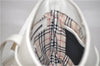 Authentic BURBERRY Vintage Leather Shoulder Cross Body Bag Purse White 0119E