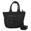 Authentic PRADA Nylon Tessuto Leather 2Way Shoulder Tote Bag Black 0119G