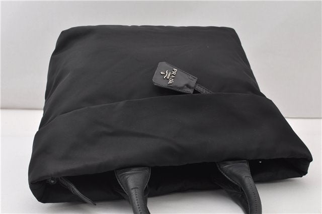Authentic PRADA Nylon Tessuto Leather 2Way Shoulder Tote Bag Black 0119G