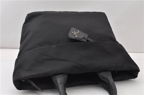 Authentic PRADA Nylon Tessuto Leather 2Way Shoulder Tote Bag Black 0119G