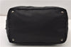 Authentic PRADA Nylon Tessuto Leather 2Way Shoulder Tote Bag Black 0119G