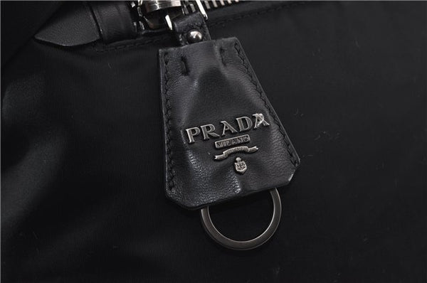 Authentic PRADA Nylon Tessuto Leather 2Way Shoulder Tote Bag Black 0119G