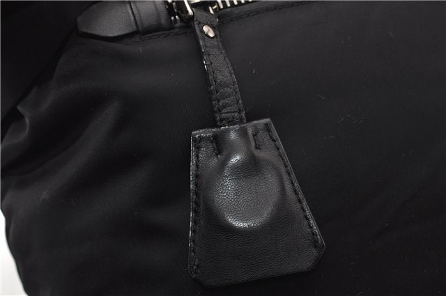 Authentic PRADA Nylon Tessuto Leather 2Way Shoulder Tote Bag Black 0119G
