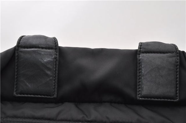 Authentic PRADA Nylon Tessuto Leather 2Way Shoulder Tote Bag Black 0119G
