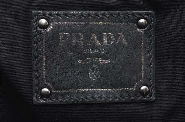 Authentic PRADA Nylon Tessuto Leather 2Way Shoulder Tote Bag Black 0119G