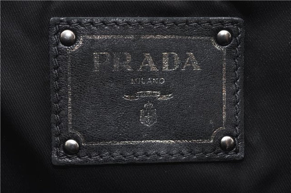 Authentic PRADA Nylon Tessuto Leather 2Way Shoulder Tote Bag Black 0119G